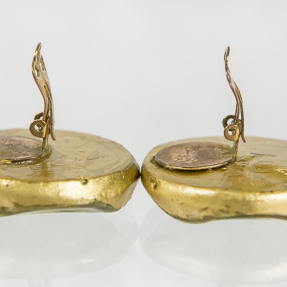 VINTAGE Lucite CLIP ON EARRINGS 50s-60s - Picture 6 of 7